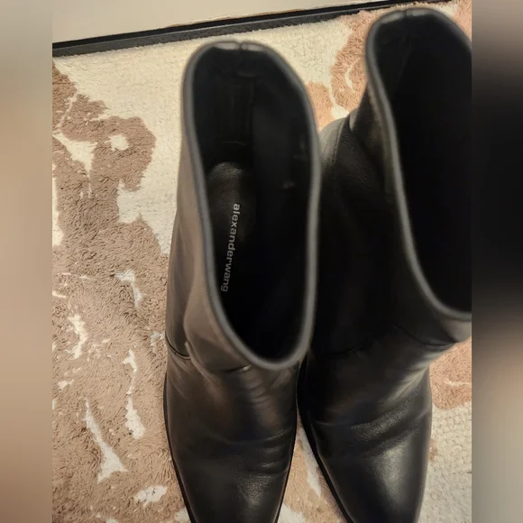 Alexander Wang Anna Stretch Bootie Boots Black Size 37 - Picture 12 of 14